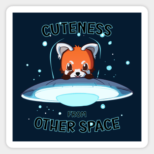 Red Panda cuteness from other space Sticker